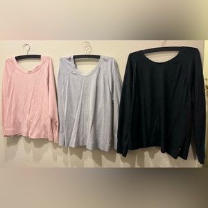 3 Victoria’s Secret open back sweater tops